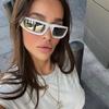 New Y2K Sports Punk Sunglasses Women Brand Designer Rectangular Goggle Sun Glasses UV400 Colorful Mirror Fashion Eyewear