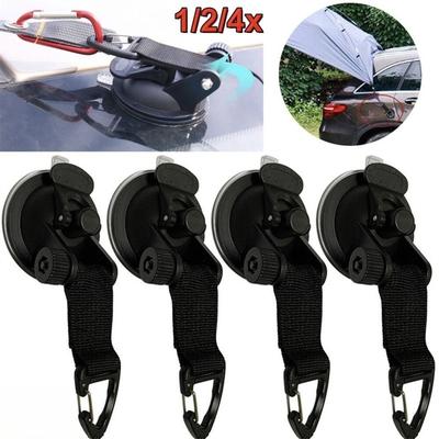 1/2/4 st Sommar Utomhus Bil Tält Sugkopp Kraftig Utomhus Markis Tillbehör Återanvändbar Kraftfull Sugkopp Karbinhake 2025