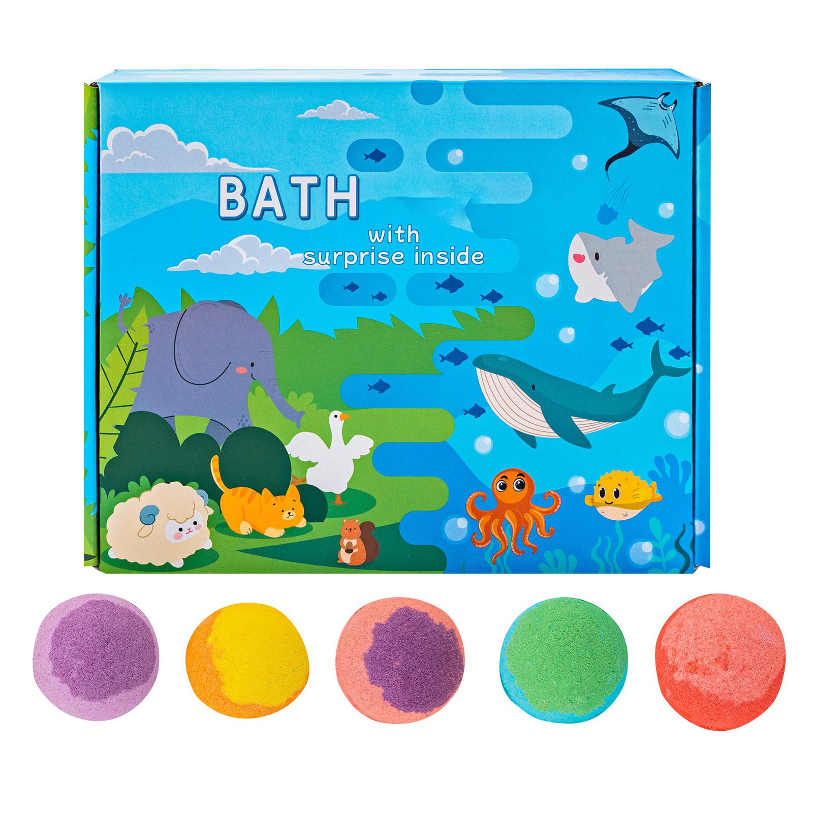 

Toy Bath Bomb Set, Containing Surprise Toys In Bath Gel, A Children s Bath Toy Gift one size білий