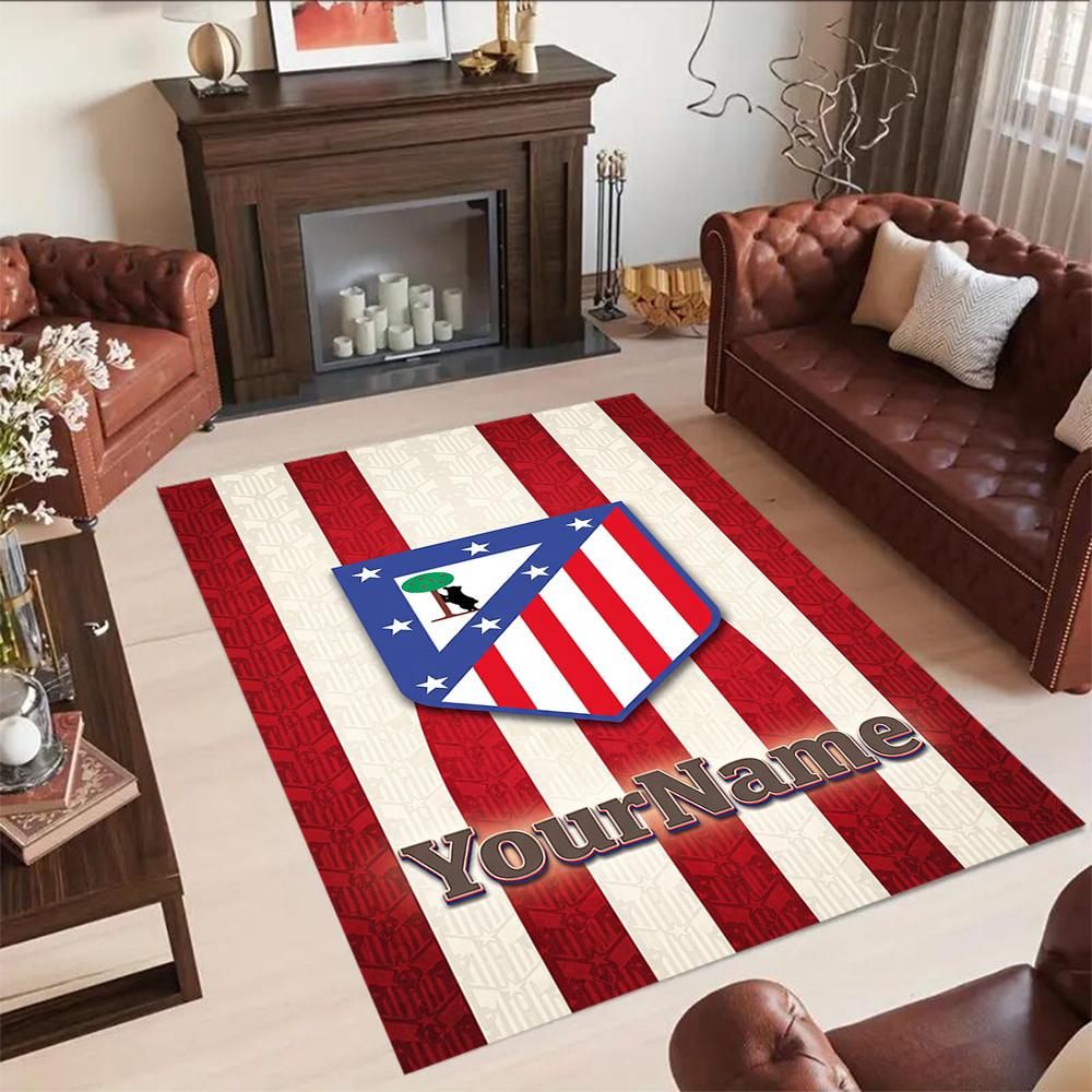 Atletico Madrid Personalized Name Carpet Suitable for Hallway Balcony Game Room Kitchen Antislip Carpet Anime Office Decor Spiritual Gift