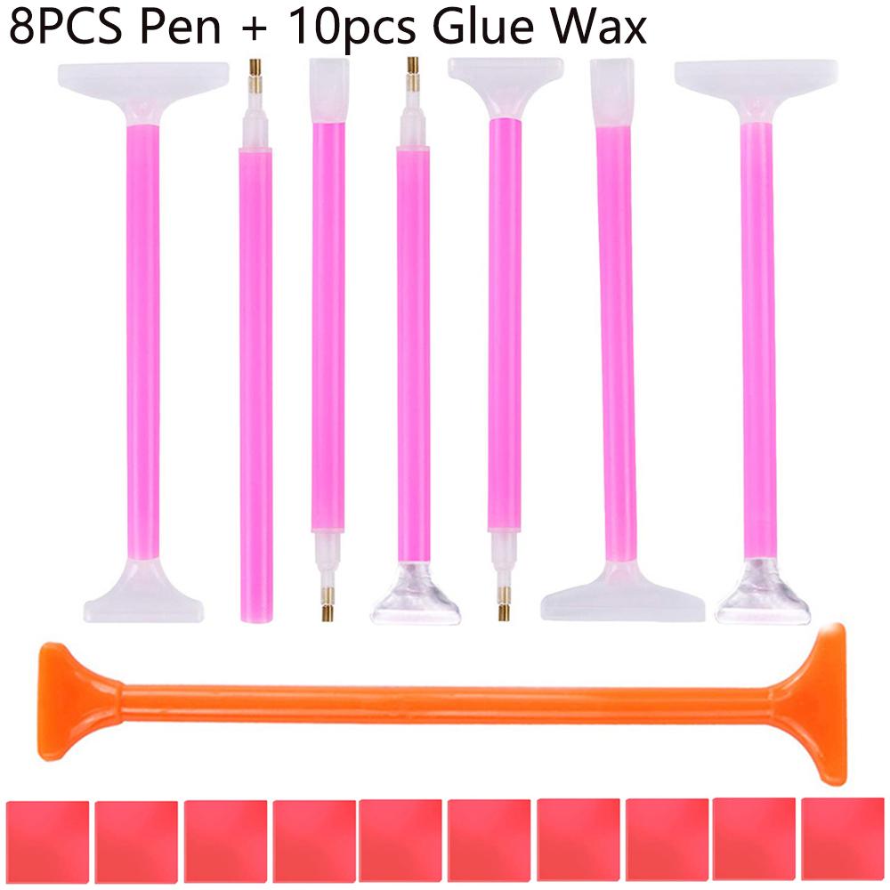 3/4/8x Diamant Malerei Strass Aufnahmestift Drei Perlen Sechs Perlen Neun Perlen Stifte DIY Schnell Kleben Edelstein Aufnehmen Diamant Malerei Stift