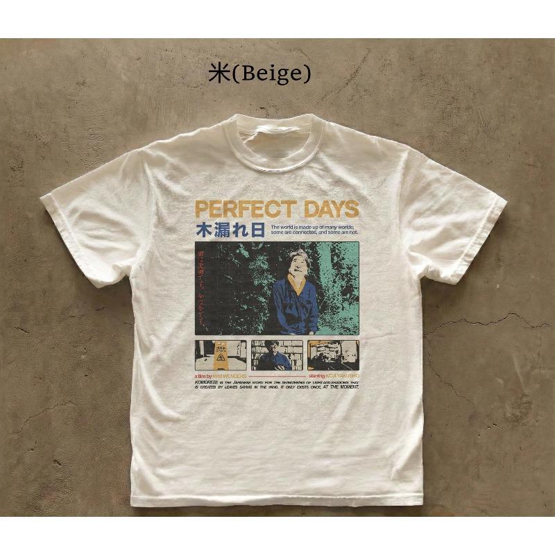 Perfect Days Filmplakat T-Shirt Wim Wenders Japanische Streetwear T-Shirt Sommer Herren und Damen Locker und Atmungsaktiv T-Shirt Top