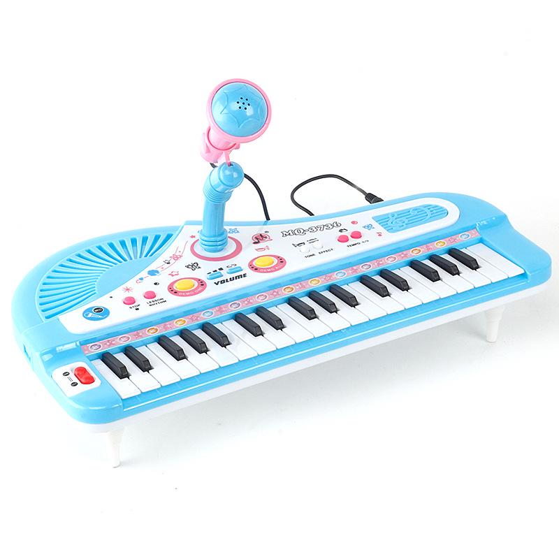 

37-Key Children s Electronic Keyboard with Microphone – Early Education Music Toy for Girls