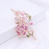 Women Wedding Flower Brooch Crystal Rhinestones Zircon Pin Clothing Accessories