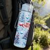 1PC Blue Snow Pine Christmas Tree 750ml Color Plastic Sports Water Bottle Leakproof Flip Straw Lid Suitable for Sports Office Home Use