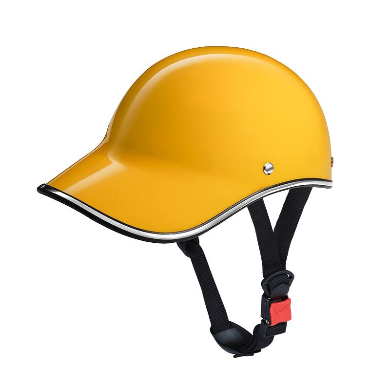 

Мотоциклетный полушлем, бейсболка, универсальный, для мужчин и женщин, шлем для взрослых, шлемы для электровелосипеда, велосипедный шлем, классический шлем для скутера жёлтый