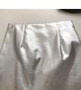 Silver High-Waist Leather Mini Skirt: Anti-Exposure, Korean Style, Versatile for Spring/Autumn, 2025 Women's Fashion