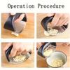 1-6Pcs Stainless Steel Washable Garlic Press, Thickened Garlic Clip, Household Garlic Puree Grinder, Garlic Mortar, Kitchen Tool