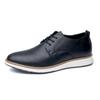 Fashion Lace up casual men's leather shoes Comfortable gentleman style Classic Black Brown shoes adults Comfortable and versatile