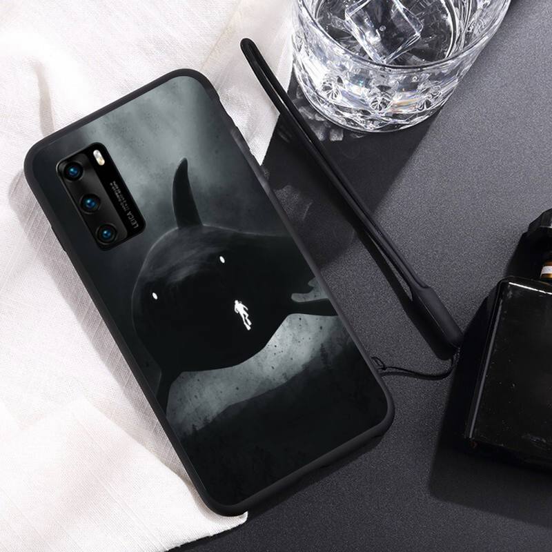 Husă de Telefon Rechin Înfricoșător Pentru Huawei Y6 Y7 Y9 Prime 2019 Y9s Mate 10 20 40 Pro Lite Nova 5t Husă Silicon