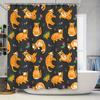 Animal Pattern Shower Curtains Cat Print Bathroom Decor Waterproof Fabric Bath Room Accessories Decoration Set