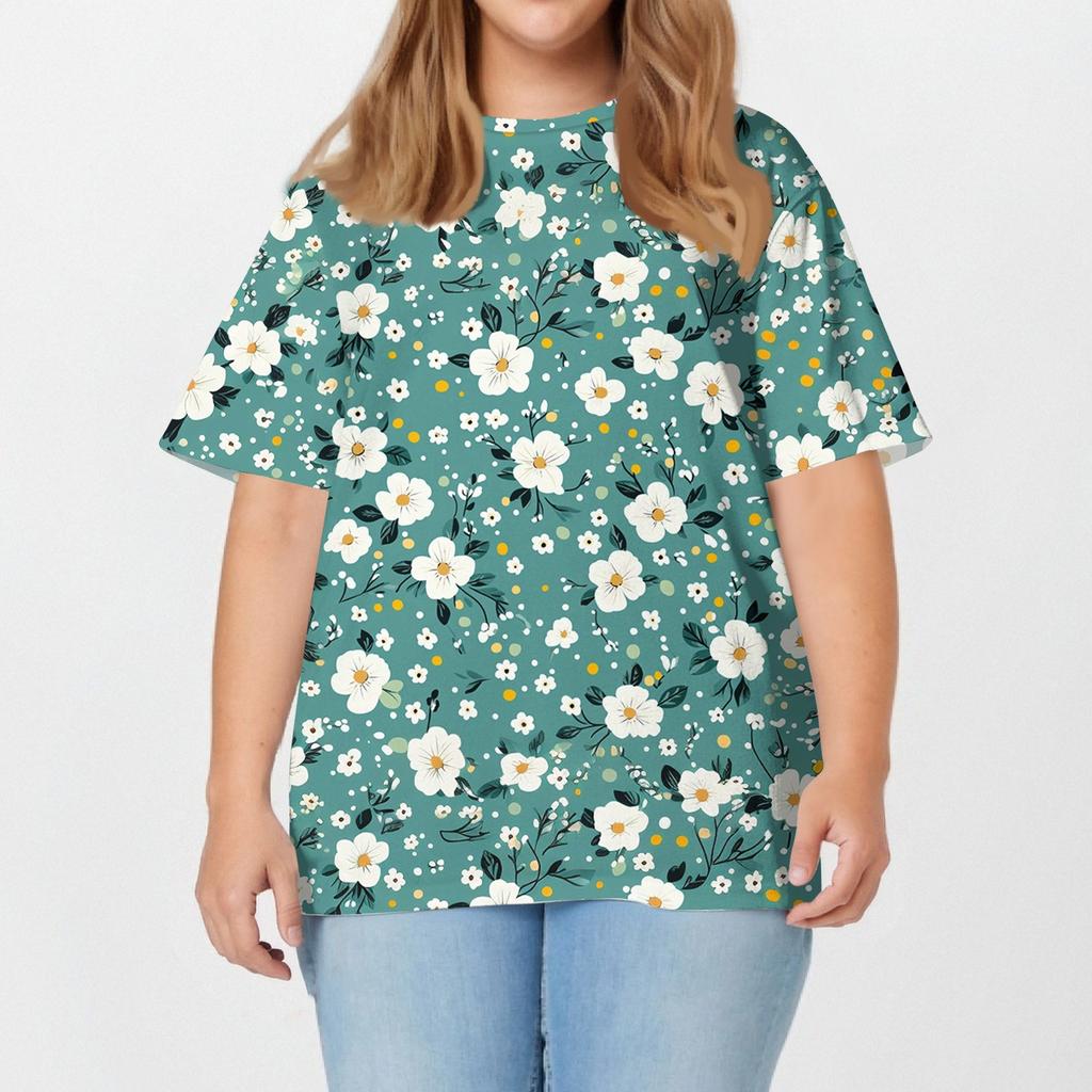 Damenmode Lässig Sommer Übergröße Druck Tops