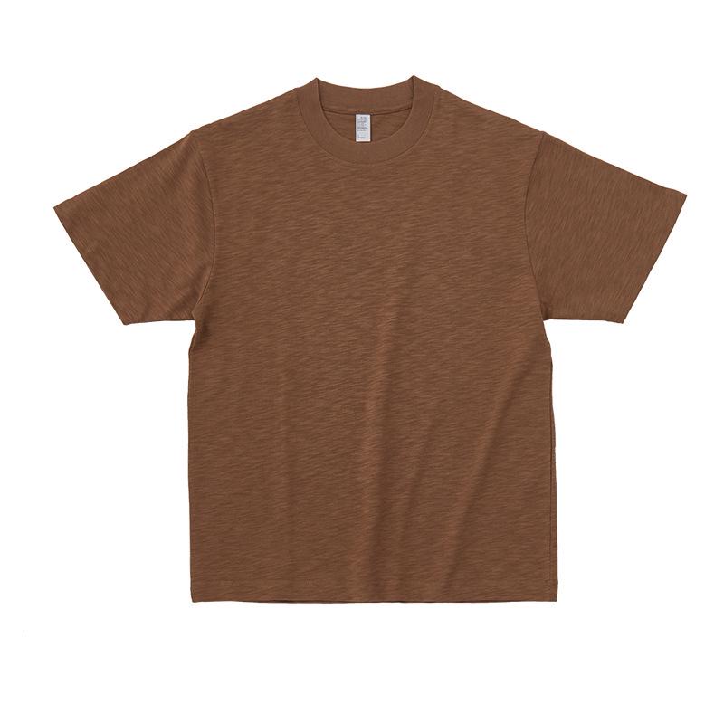 American Retro Bamboo Cotton Short-Sleeve T-Shirt - Breathable, Solid Color, Loose Fit