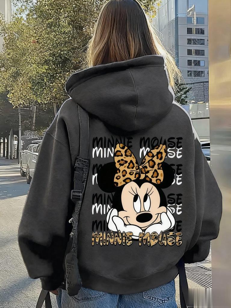 Unisex Disney Μίνι Φούτερ Γυναικείο Ανδρικό Υπερμεγέθη Απλό Πουλόβερ Φούτερ Γραφικό Streetwear Μπουφάν Άνοιξη Φθινόπωρο Μόδα Τοπ