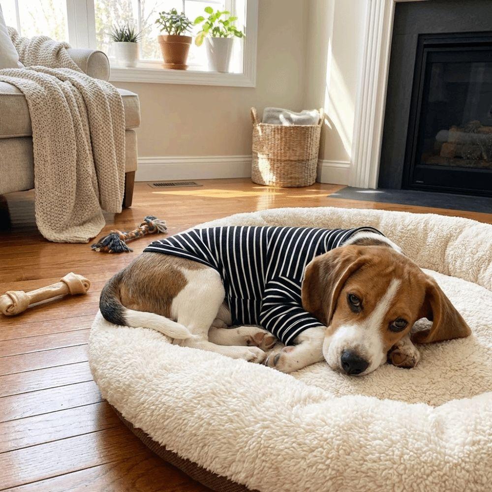 High Collar Dog Base Coat Soft Pet Warm Sweater Pet Apparel Striped Sweatshirt  Indoor Use