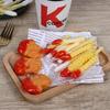 Creative Food Model Keychain: Ketchup, Chicken Nuggets, French Fries Pendant for Student Backpacks