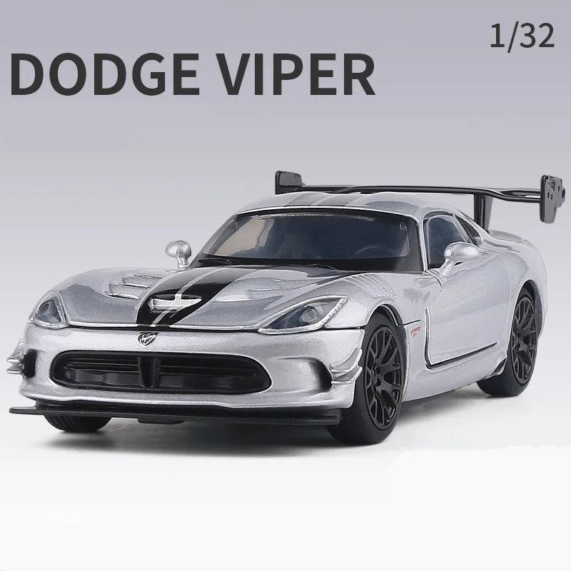 

1/32 Dodge Viper ACR SRT Alloy Sports Car Model Diecasts Metal Toy Vehicles Car Model Simulation Sound Light Children Toy Gift серебряный