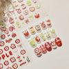 Retro  Series Scrapbook Journal Sticker Cartoon Anime Red Color Stationery Sticker DIY Decor Nail Sticker