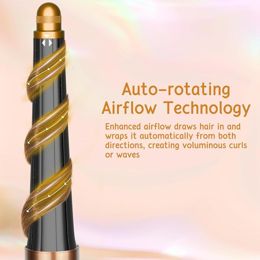 Hair Long Conical Barrel for  Airwrap, 0.78-1.4Inch/ 20-36mm Conical Long Curling Barrels Compatible , Self-Curling Hair Roller Curlers Attachment