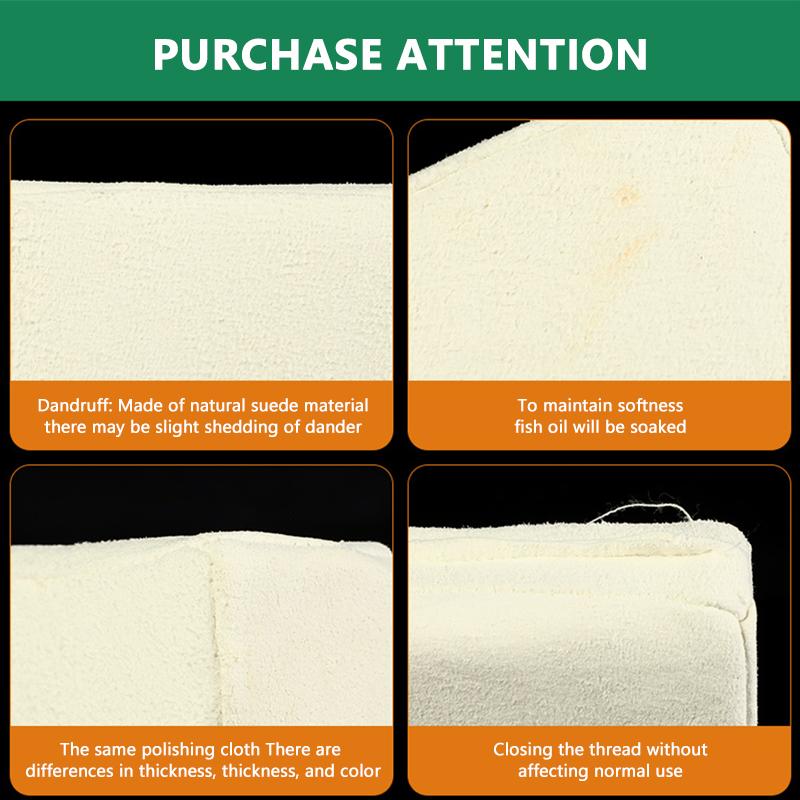 SEAMETAL Chamois Suede 3PCS Car Cleaning Sponge Demister Block Washing Cleaner Car Buffer Polisher Waxing Tools