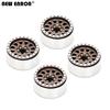 4Pc 1.3" Alloy Beadlock Wheel Rim 5mm/7mm Hex for RC Micro Mini Crawler Car 1/18 TRX4M 1/24 Axial SCX24 B-17 AX90081 FCX24