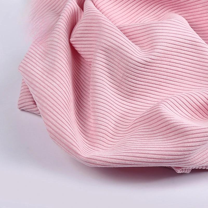 8 Strips Polyester Sand Wash Cotton Corduroy Cloth Non-elastic Cotton Fabric for Men and Women Coat Cloth Head