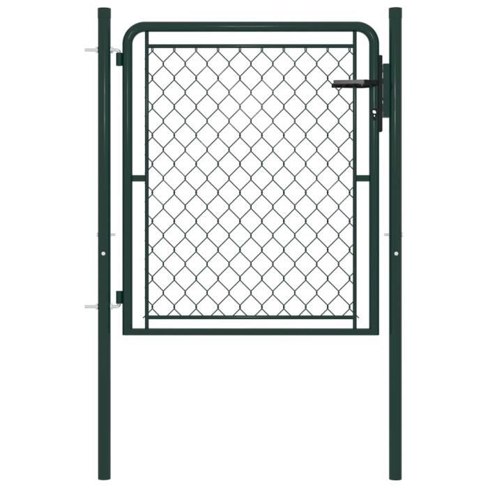 VidaXL Steel Gate 100x100 Cm Green