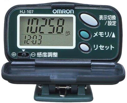 OMRON Steps Pedometer, Health Counter, Forest Green, HJ-107-G
