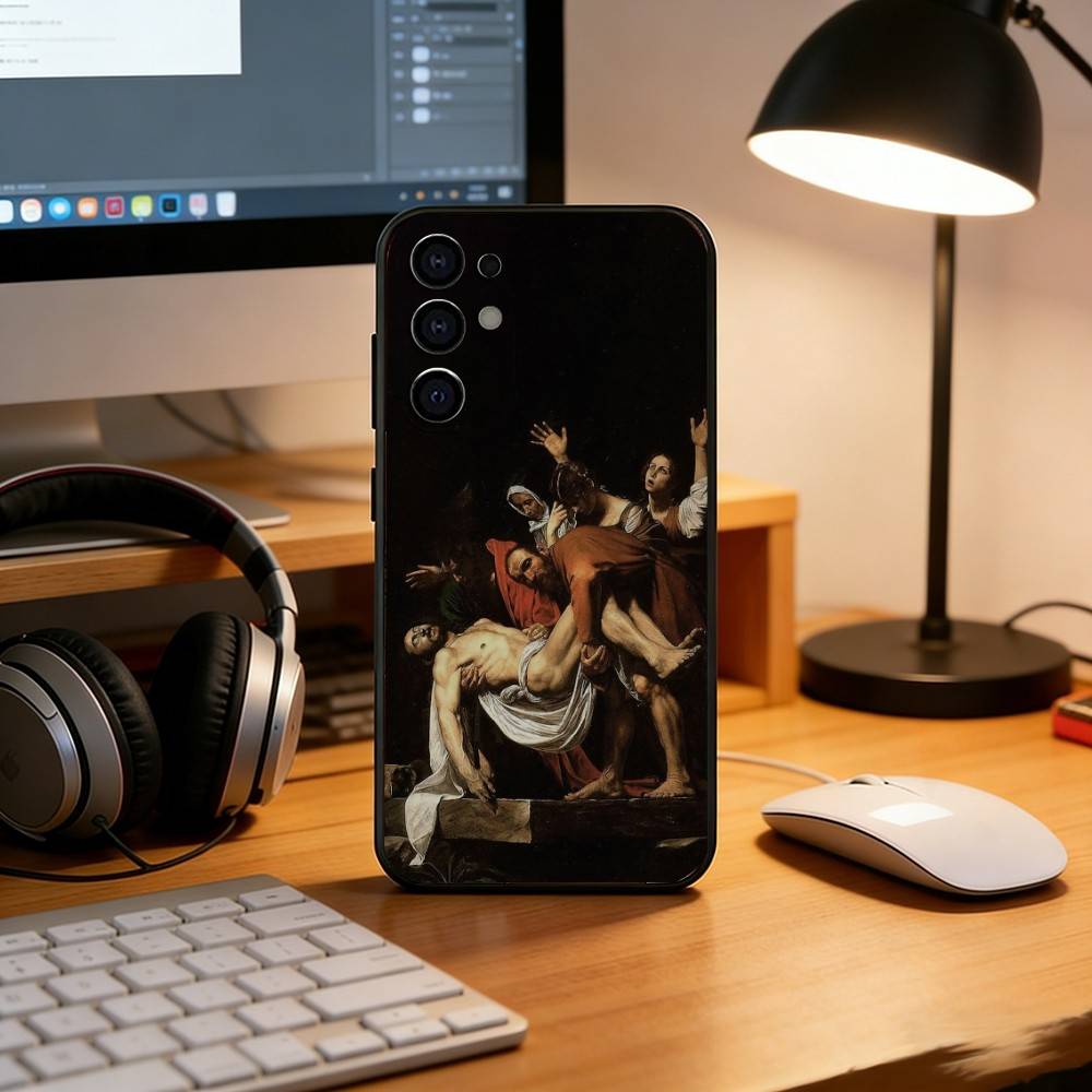 Caravaggio Paintings Phone Case Black Silicone Soft For Samsung S25,S24,S21,S22,S23,S30,Ultra,S20,Plus,Fe,Lite