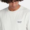 Timberland Solid Logo Round Neck Short Sleeve T-Shirt Men Tops Vintage-White A6EUU-CM9