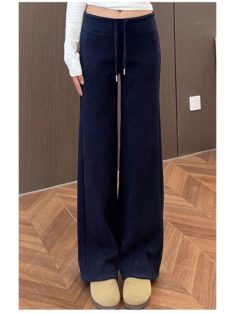 Lulu Unisex High Waist Slimming Sweatpants - Autumn 2026: Wide Leg, Plus Velvet