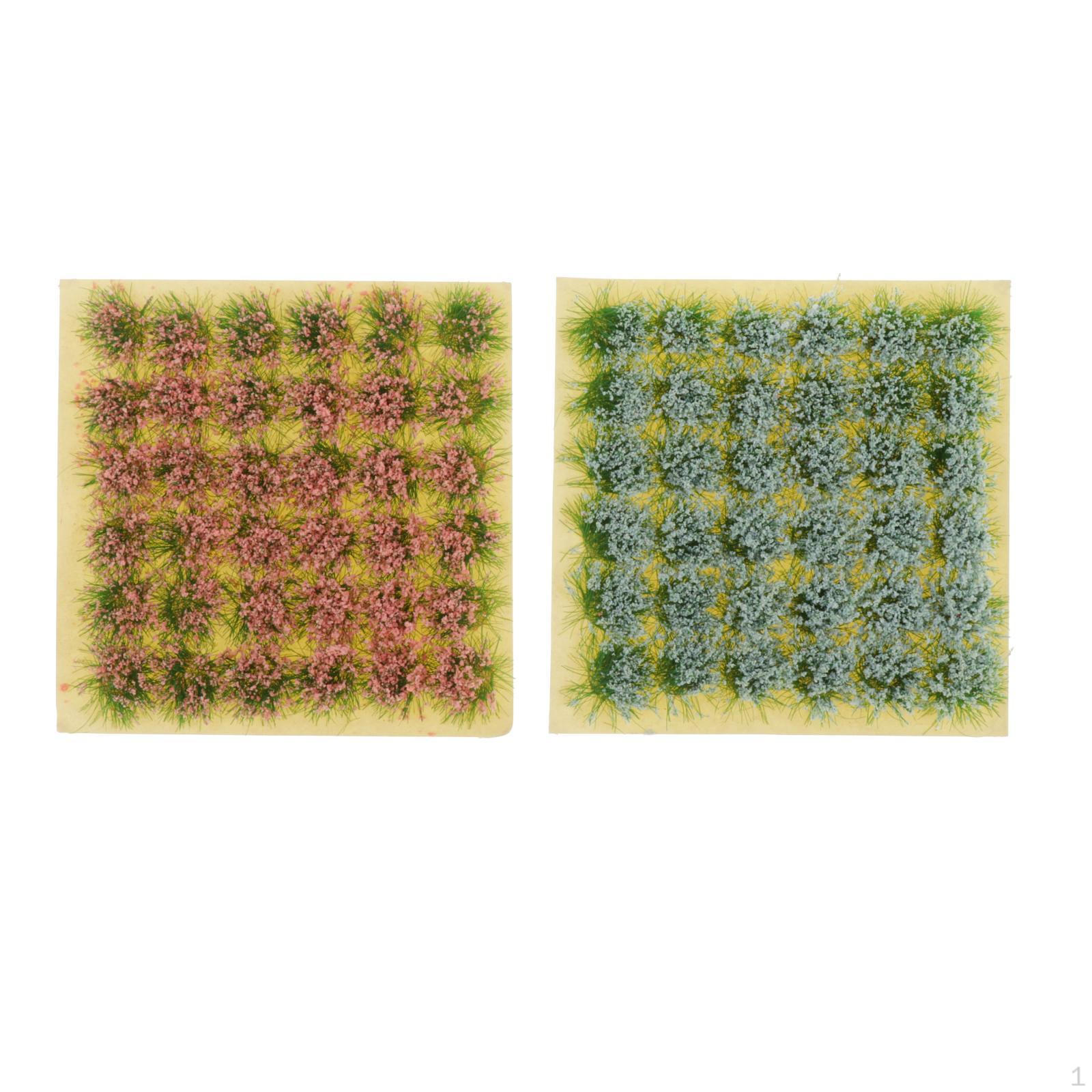 2 Tufts,Grass Tufts Landscape ling Cluster Grass for DIY Wargame Railway Scenery Style3