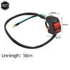 Universal  DC12V/10A Motorcycle Handlebar Flameout Switch ON OFF Button for Moto Motor ATV Bike Black Headlight Switch Modified