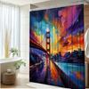 Vibrant Golden Gate Bridge Waterproof Mildew-Resistant Shower Curtain - Artistic Design for a Dynamic Bathroom Décor Experience