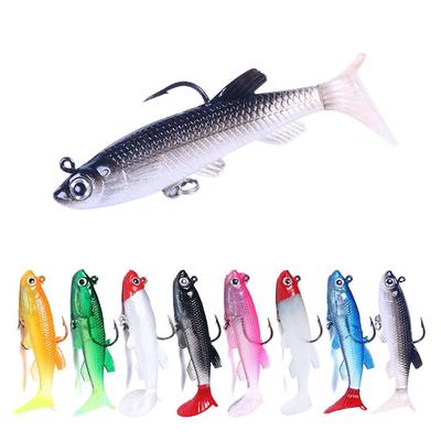 5pcs Artificial Fishing Lure Baits Soft Crab Fish Baits with Hook for Freshwater Saltwater Minnow Trout Perch Fishing