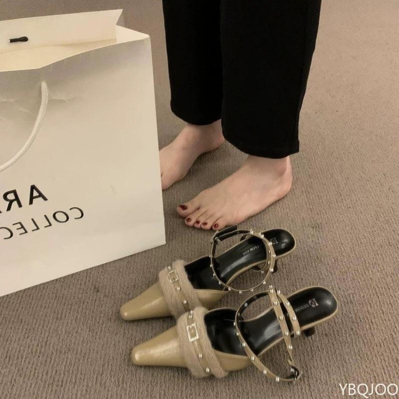 Módní Trendy Nové Sexy Horká Dívka Punk Dámské Boty Street Špičaté Vysoké Podpatky s Tenkými Nýty Vysoké Podpatky Jednoduché Boty Zapatos De Mujer