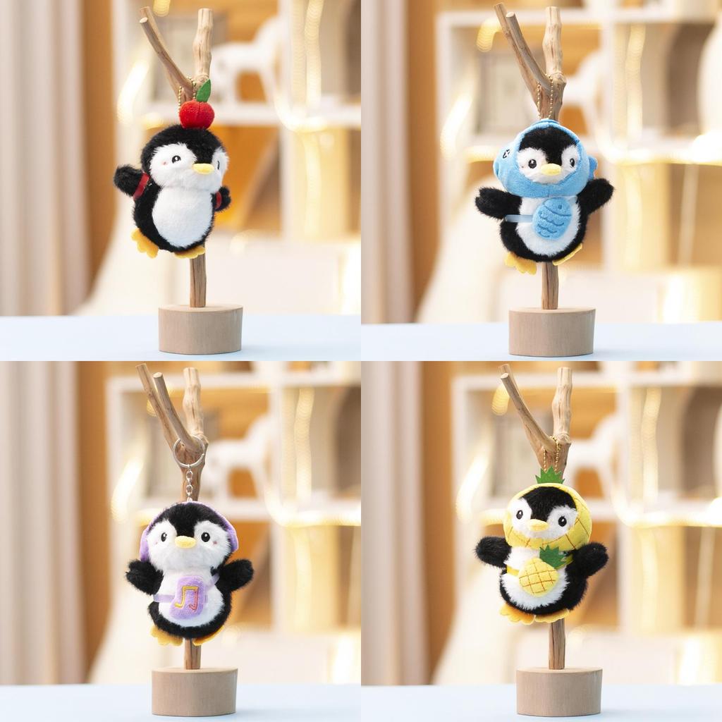 Cute Animal Stuffed Penguin Keychain With Pp Cotton Filling For Bags And Decor