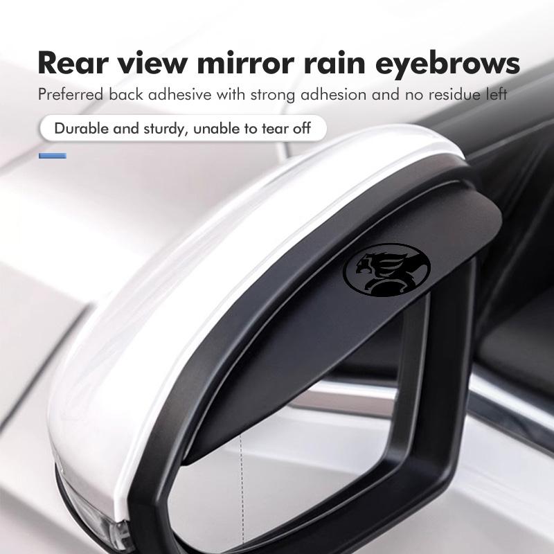 AXA1 2PCS Car Logo Rearview PVC Mirror Rain Eyebrow Auto Mirror Accessories For Holden HSV Commodore VT VX VU VY VZ VE Astra H SV