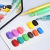12 Pcs Nail Art Pens Set 3D Nail Polish Pen Quick Drying Nail Point Graffiti Dotting Pen Nail Art Markers Drawing Painting Pen for Home Salon