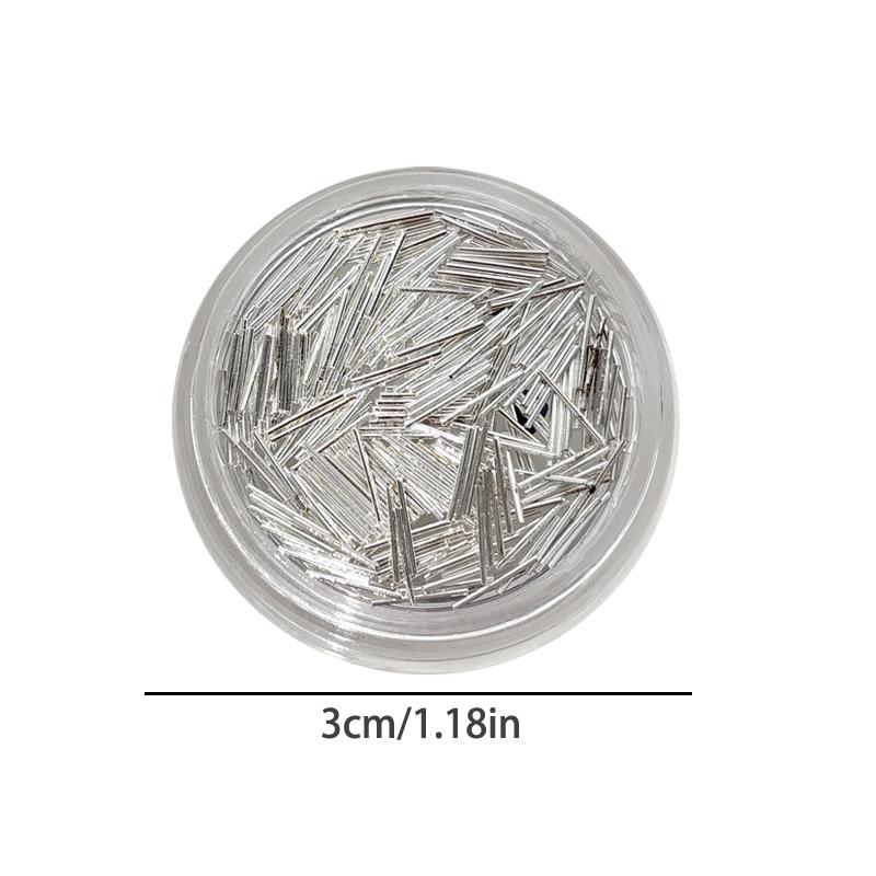 

1 коробка Металлическая светоотражающая полоска для украшения ногтей Блестящие стереоскопические аксессуары для ногтей Роспись ногтей Маникюрный салон Мастера по маникюру 4mm