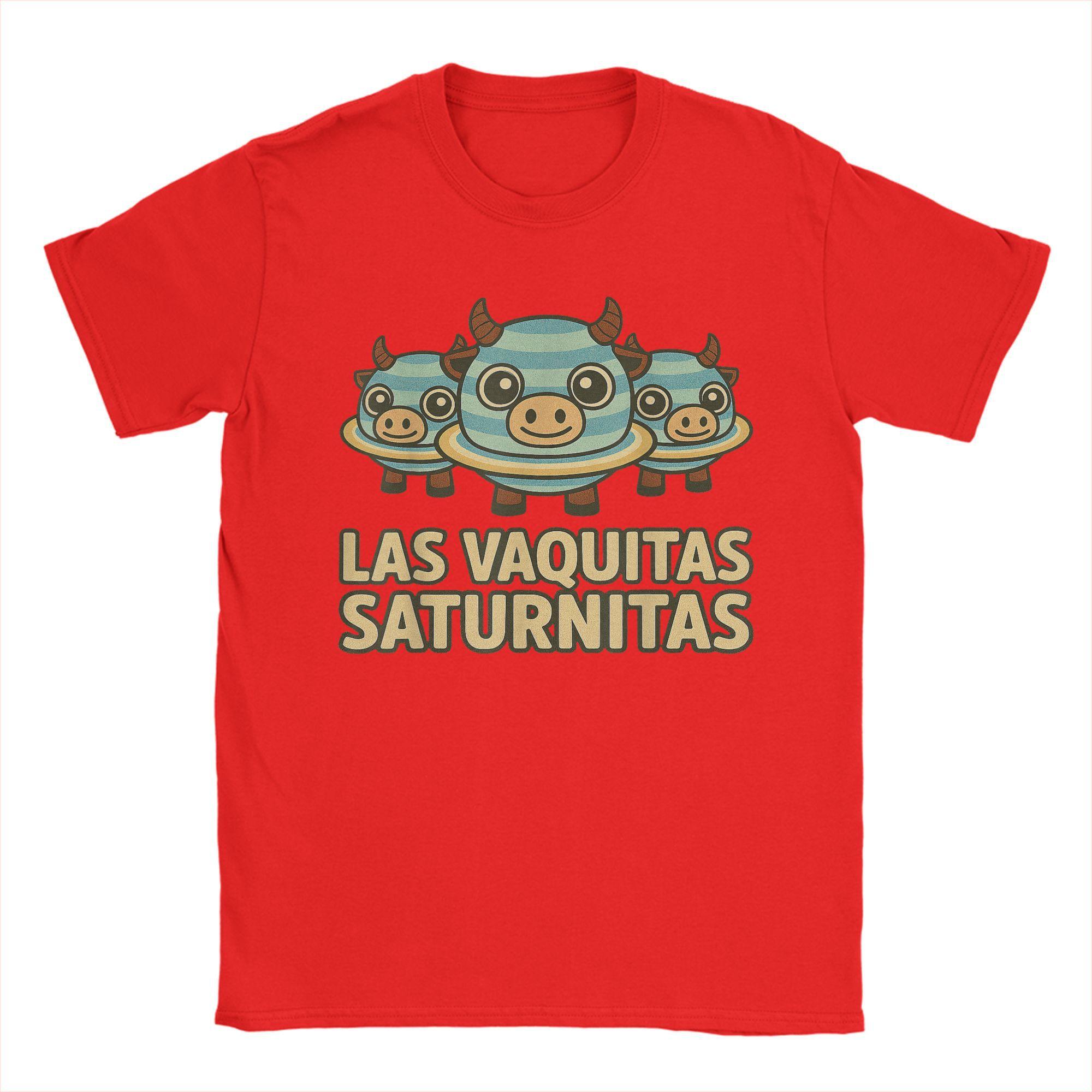 Повседневная футболка Летняя Las Vaquitas Saturnitas Смешная Итальянская Детская Футболка-мем Футболка для мужчин с коротким рукавом S