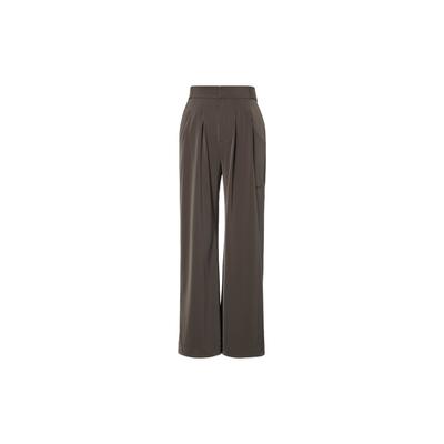 Solid Color Sports Zipper Straight Leg Casual Pants Women Bottoms Linen FQ2167-004