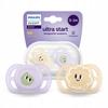 Baby Pacifier - Philips Avent - Ultra Start SCF075/13 - Orthodontic Silicone 0-2 Months - Sterilization Case Included