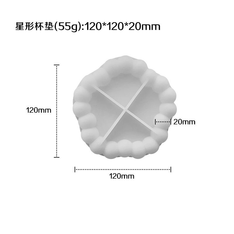 Mat pentru pahar cu bule, formă de floare, matriță din rășină siliconică epoxidică, matriță pentru coaster de depozitare rezistentă la vărsare pentru meșteșuguri DIY, decor pentru casă