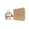 New COACH Cow Leather Backpack Small Size Women's Ecru/Khaki CA137-B4CAH