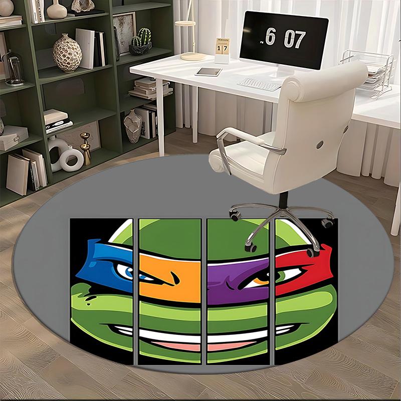 Teenage Mutant Ninja Turtles Chair Mat Round Carpet - Home Decor, Sofa Rug