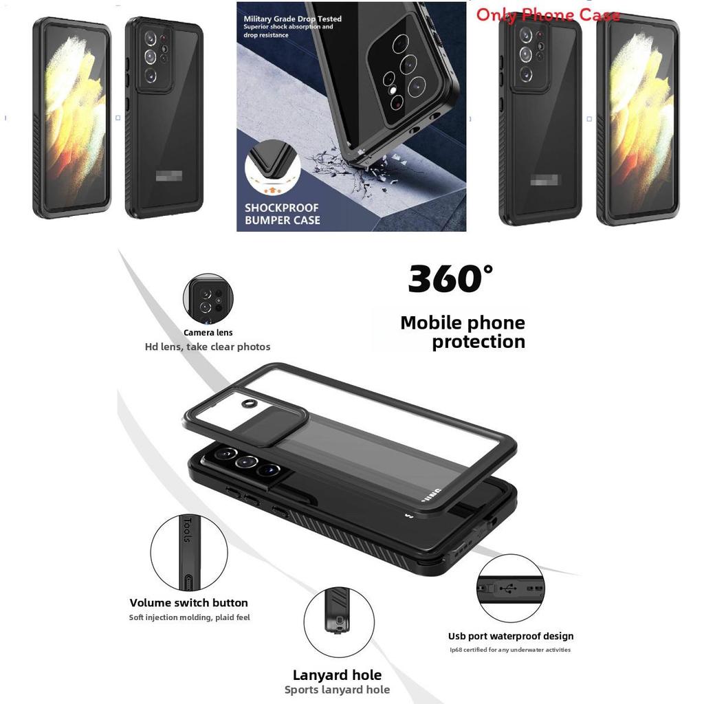 For Samsung Galaxy S21 Ultra Waterproof Shockproof Case With Tpu And Pc For Outdoor Sports Protection