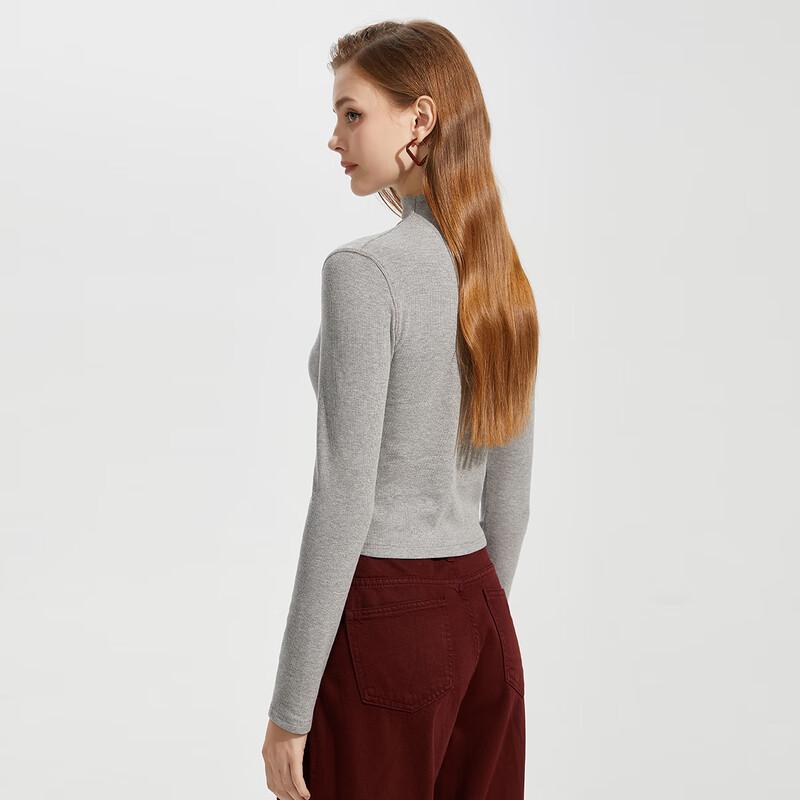 Ta Tu Women's Half-High Collar Long Sleeve Knit Sweater