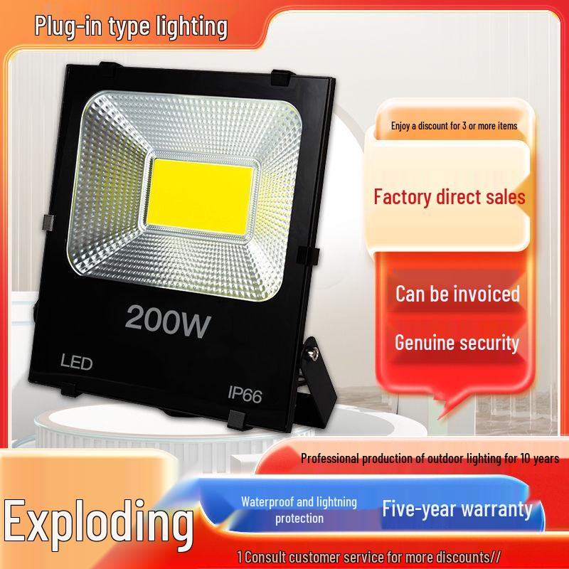 30W/50W Waterproof LED Floodlight: Warm Outdoor Spotlight for Courtyards & Advertising