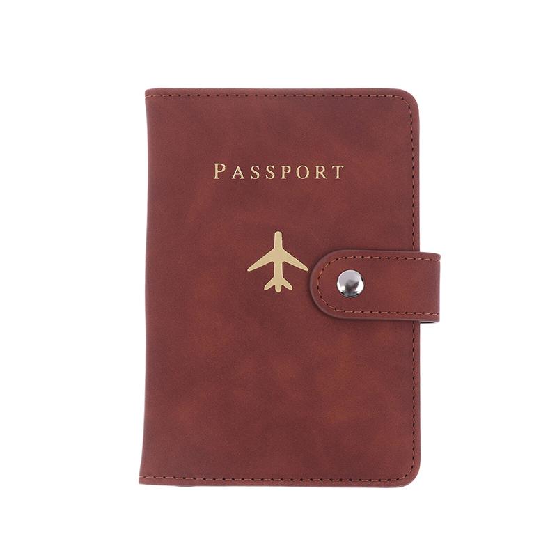 

1 шт. Держатель для удостоверения личности с застежкой-самолетом, обложка для паспорта из ПУ-кожи, многослотовые слоты для карт, держатель для паспорта, унисекс, дорожный органайзер 7
